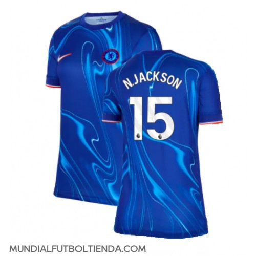 Camiseta Chelsea Nicolas Jackson #15 Primera Equipación Replica 2024-25 para mujer mangas cortas